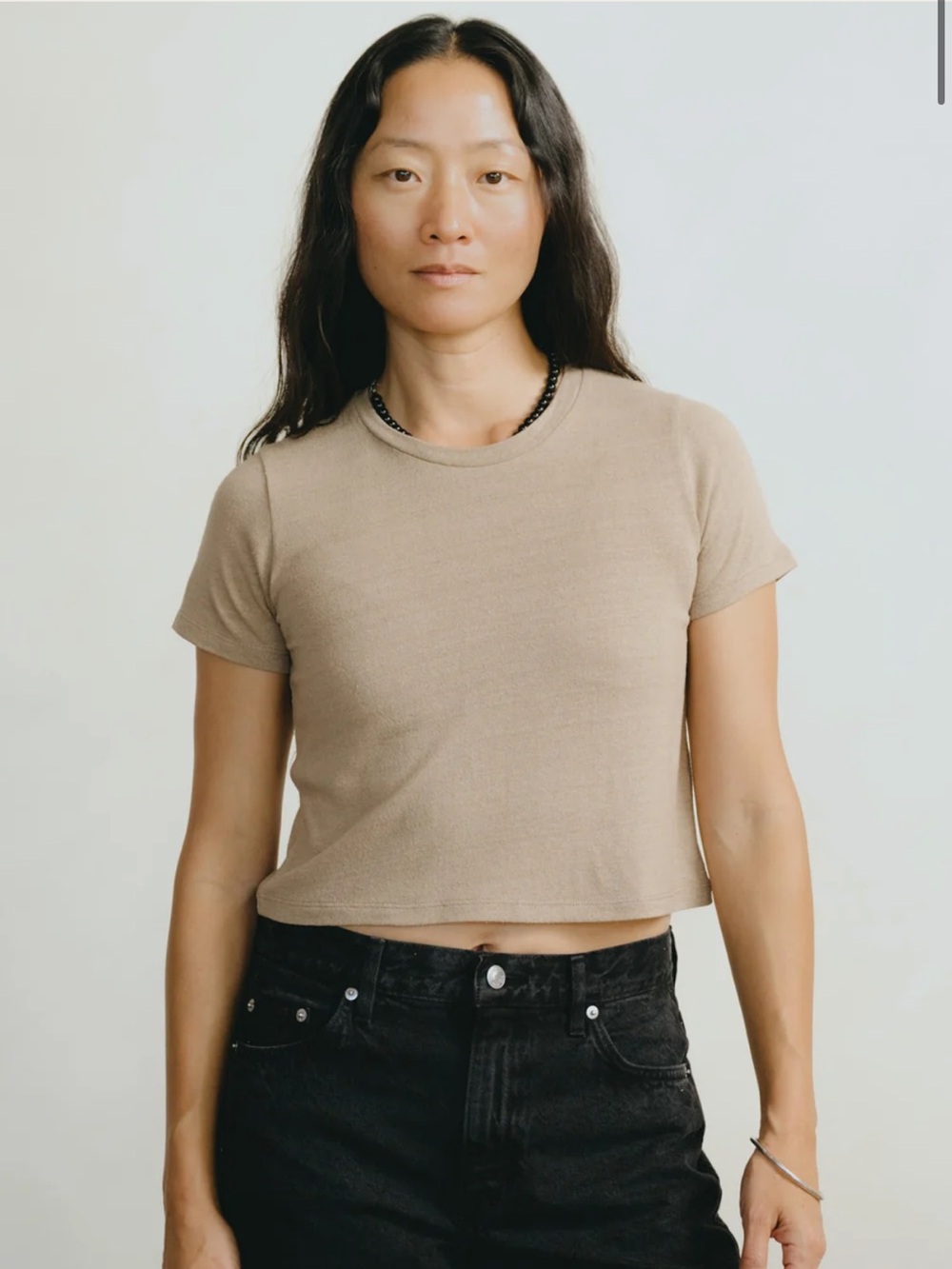 Ozma Lou Tee, Regen Silk Noil Jersey, Tea